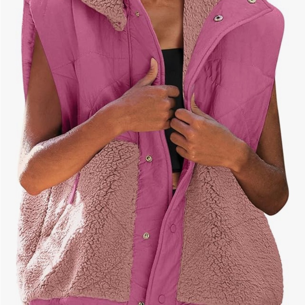Amazon Women's Mauve Sherpa Vest